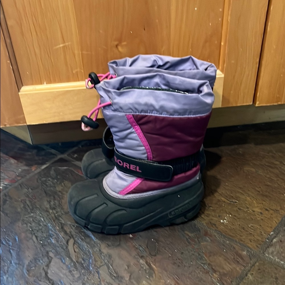 Sorel Kids' Winter Boots - Purple and Black 11T